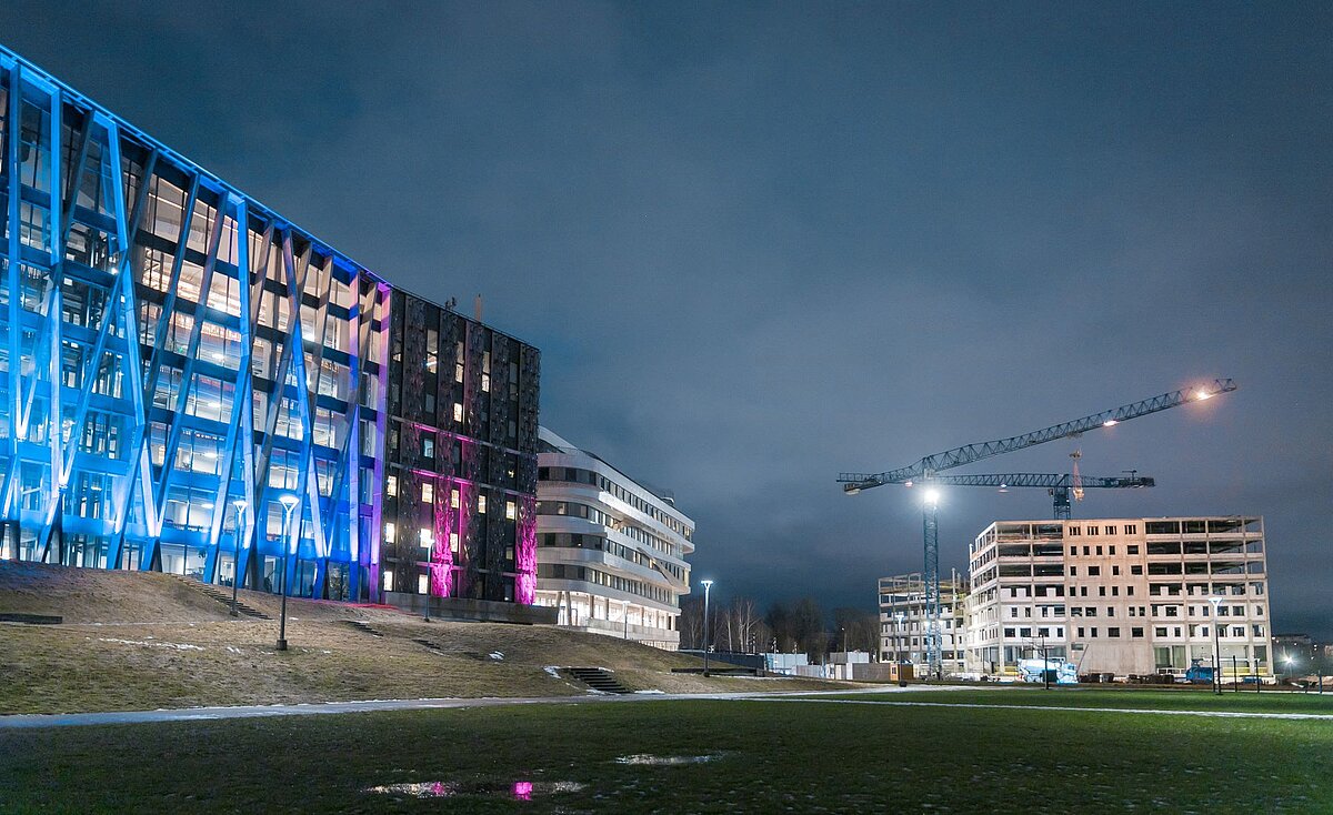 LU Akadēmiskais centrs. ©Toms Grīnbergs, LU Komunikācijas departaments.