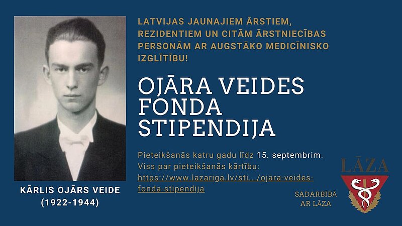 Laiks pieteikties Ojāra Veides Fonda stipendijām 2025/26