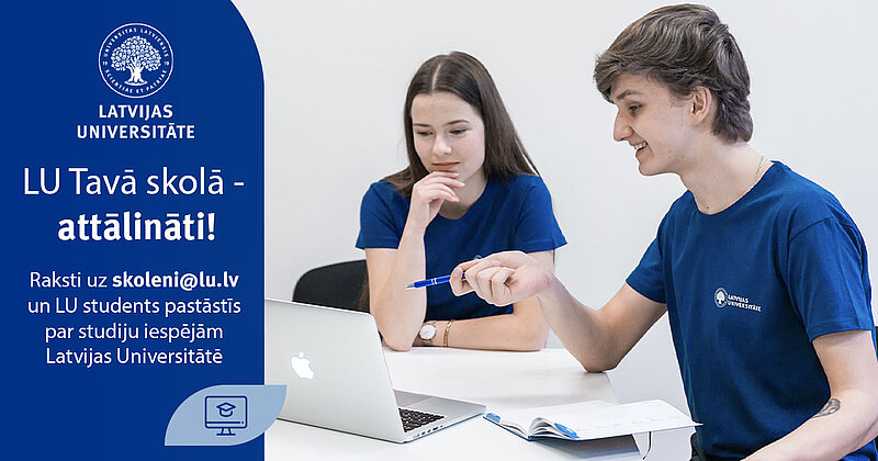 Latvijas Universitāte aicina vidusskolas pieteikties attālinātām vizītēm