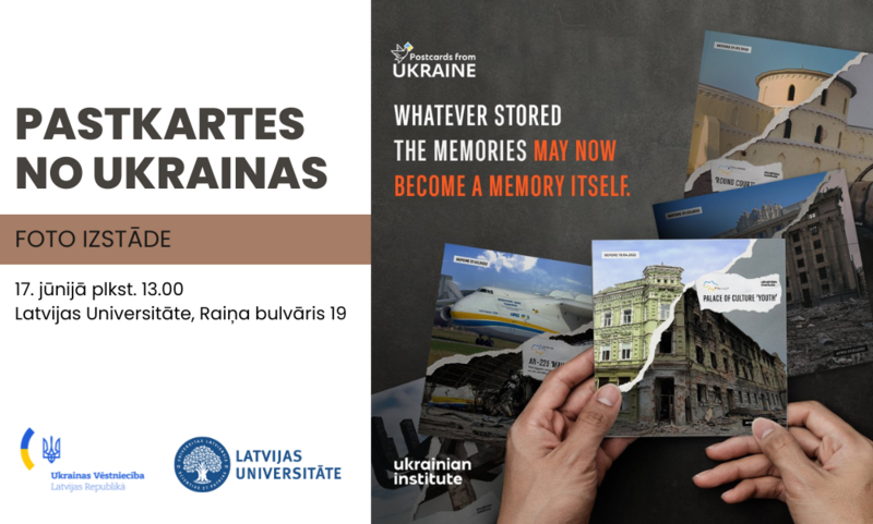 Ukrainas vēstniecība atklās fotoizstādi "Pastkartes no Ukrainas" Latvijas Universitātē