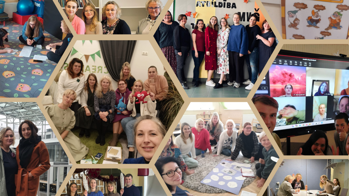Projekta dalībnieku kolāža.