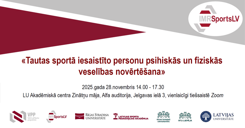 Zinātniskais seminārs “Tautas sportā iesaistīto personu psihiskās un fiziskās veselības novērtēšana”