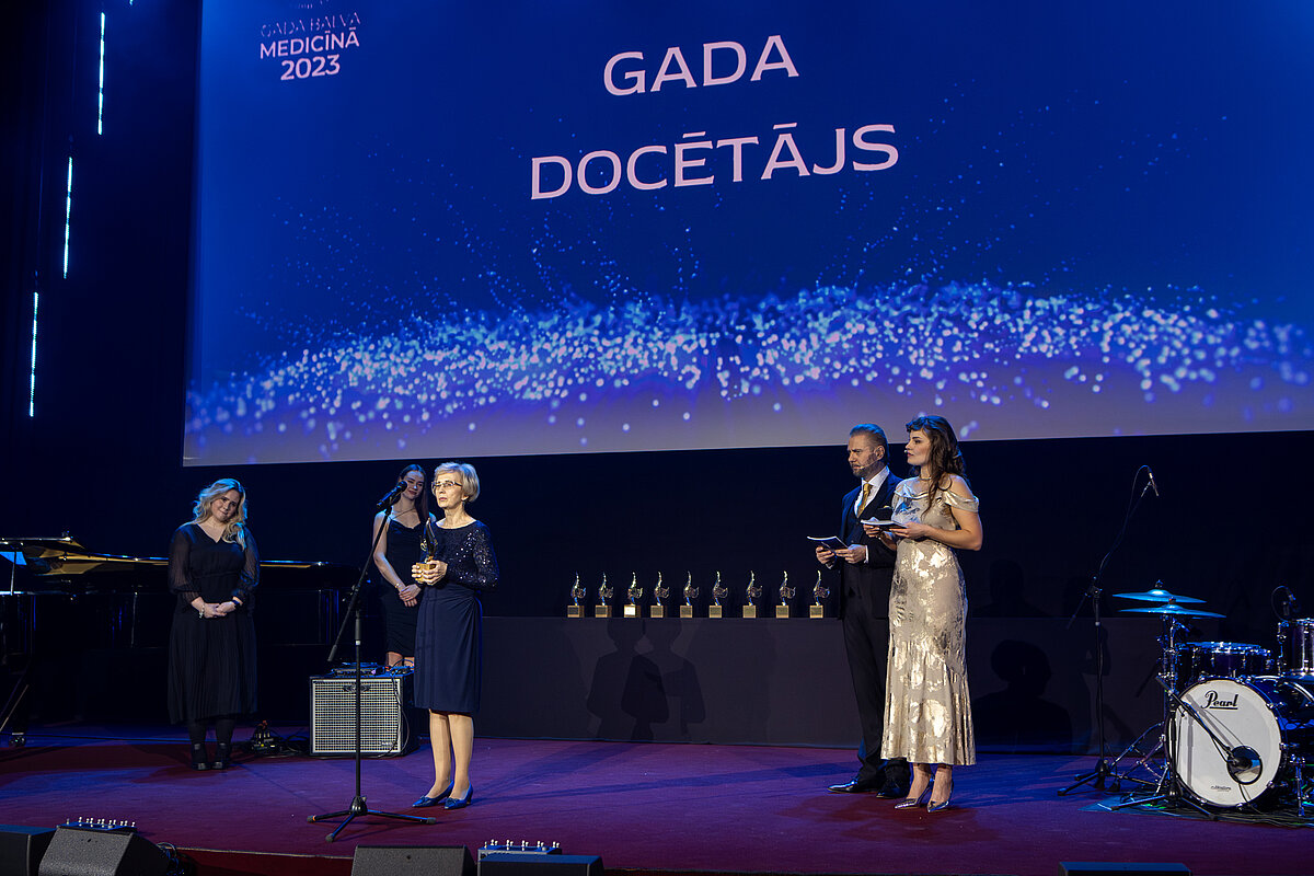 Par "Gada docētāju 2023" atzīta LU MF profesore Ingrīda Rumba-Rozenfelde. Foto: Latvijas Ārstu biedrība.